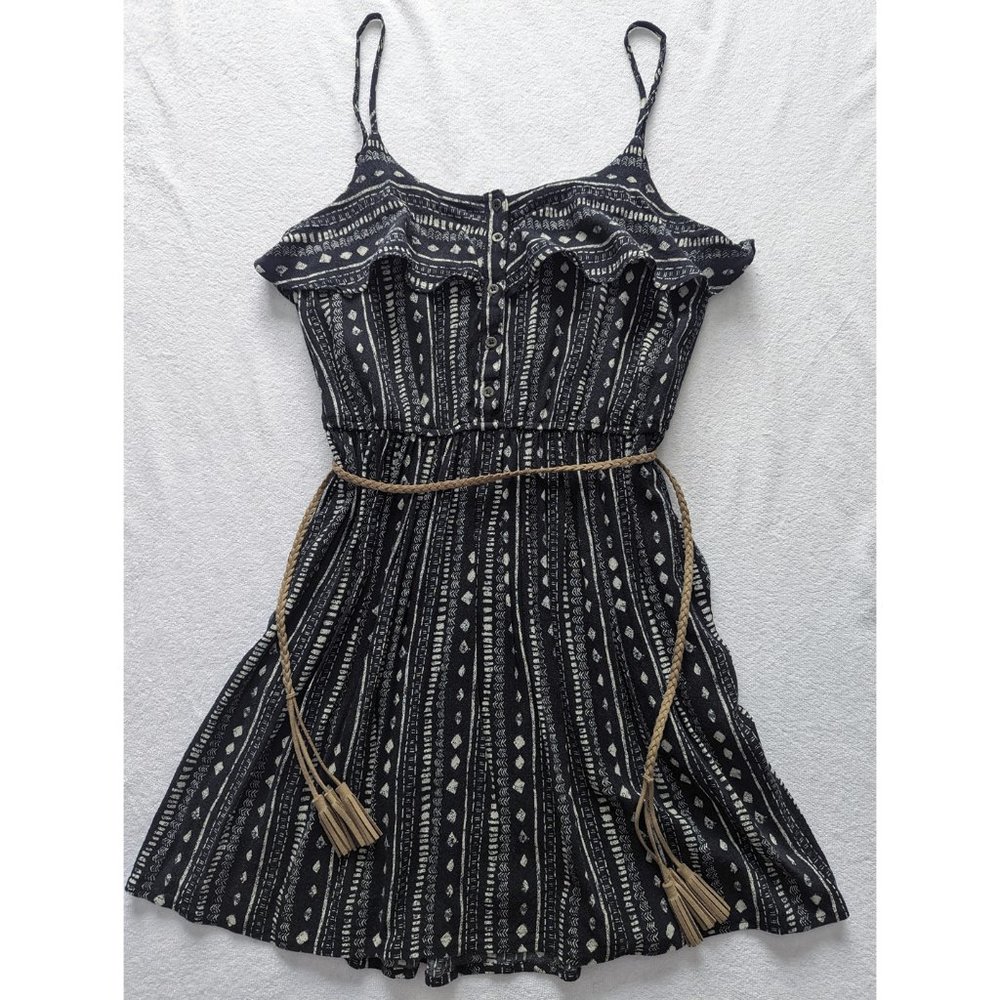 Forever 21 Spaghetti Strap Geometric Mini Sundress W/ POCKETS, Size S